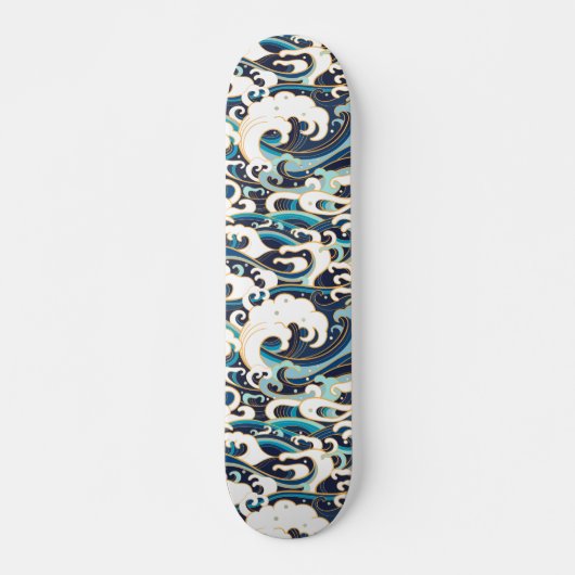 Skateboard vague asiatique de style japonais (Devant)