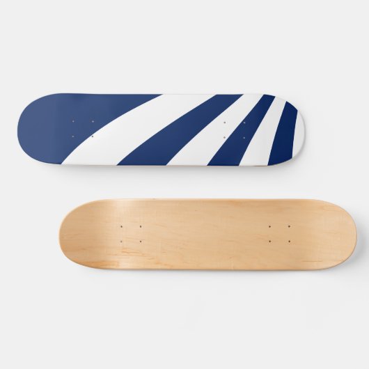 Skateboard Vague bleue et blanche (Horz)