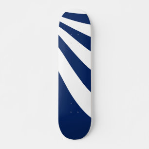 Skateboard Vague bleue et blanche