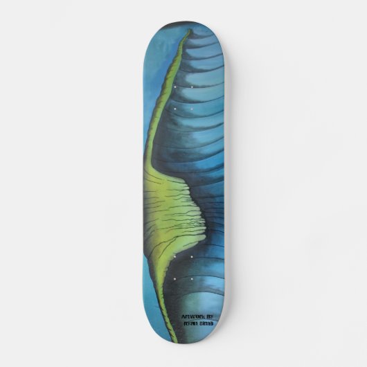 Skateboard "Vague de monstre" par Ryan Sims (Recto)