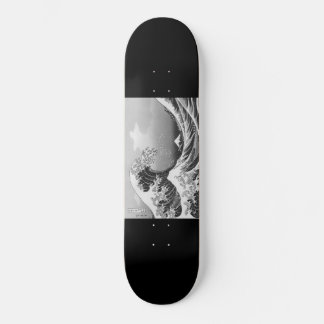 Skateboard vague de peinture artistique japonaise,