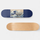 Skateboard vague de peinture artistique japonaise, (Horz)