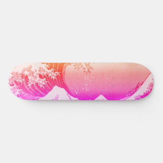Skateboard vague de peinture artistique japonaise, (Horz)