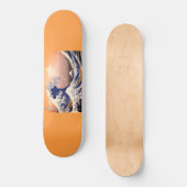 Skateboard vague de peinture artistique japonaise, (Recto)