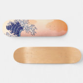 Skateboard vague de peinture artistique japonaise, (Horz)