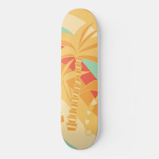 Skateboard Vague d'été de Palm Rétro #1 #décoration minimale  (Recto)