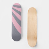 Skateboard Vague grise et rose (Recto)