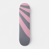 Skateboard Vague grise et rose (Devant)