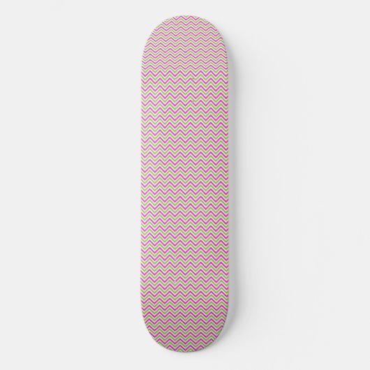 Skateboard Vague rose fille verte (Recto)