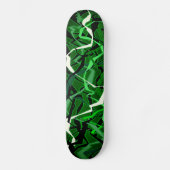 Skateboard Vague verte Abstraite (Recto)