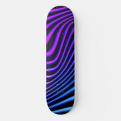 Skateboard Vagues 3D violet et bleu dégradé 8 1/4" (Recto)