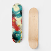 Skateboard Vagues Abstraites Dynamiques avec Textures Audacie (Recto)