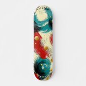 Skateboard Vagues Abstraites Dynamiques avec Textures Audacie (Devant)