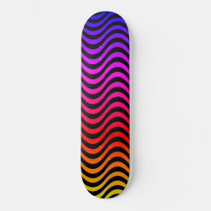 Skateboard Vagues arc-en-ciel