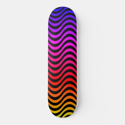 Skateboard Vagues arc-en-ciel (Recto)
