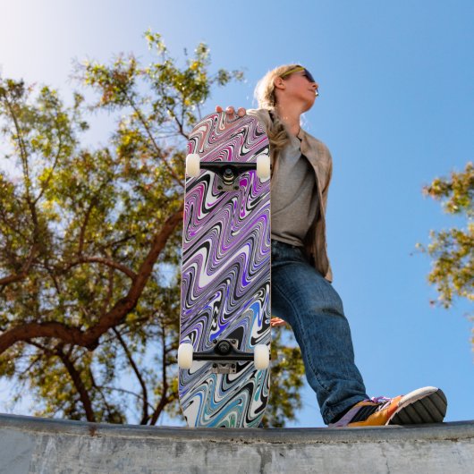 Skateboard Vagues arc-en-ciel (Extérieur 1)