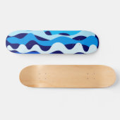 Skateboard Vagues bleues (Horz)