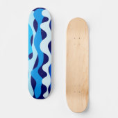Skateboard Vagues bleues (Recto)