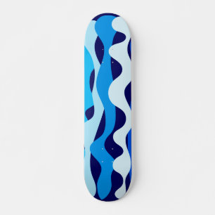 Skateboard Vagues bleues