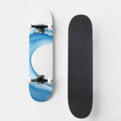 Skateboard Vagues bleues (Recto)