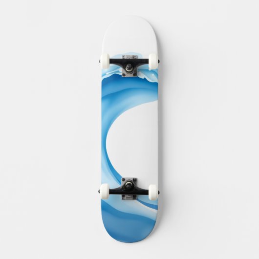 Skateboard Vagues bleues (Recto)