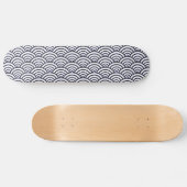 Skateboard Vagues bleues japonaises Seigaiha Mer (Horz)