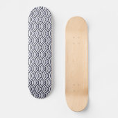 Skateboard Vagues bleues japonaises Seigaiha Mer (Recto)