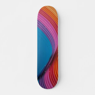 Skateboard Vagues colorées