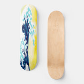Skateboard VAGUES DE Patinage JAUNE SOLEIL (Recto)