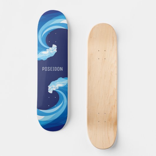 Skateboard Vagues de Poséidon (Recto)