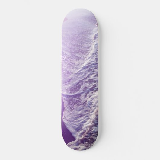 Skateboard Vagues de rêve océanique mauve de lavande douce #1 (Recto)