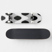 Skateboard Vagues noires et blanches (Horz)