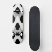 Skateboard Vagues noires et blanches (Recto)