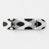 Skateboard Vagues noires et blanches (Horz)