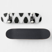Skateboard Vagues noires et blanches (Horz)