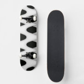 Skateboard Vagues noires et blanches (Recto)