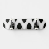 Skateboard Vagues noires et blanches (Horz)
