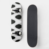 Skateboard Vagues noires et blanches (Recto)