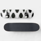 Skateboard Vagues noires et blanches (Horz)