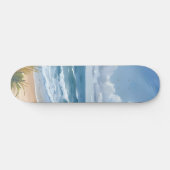 Skateboard Vagues océaniques | Peinture côtière de plage (Horz)