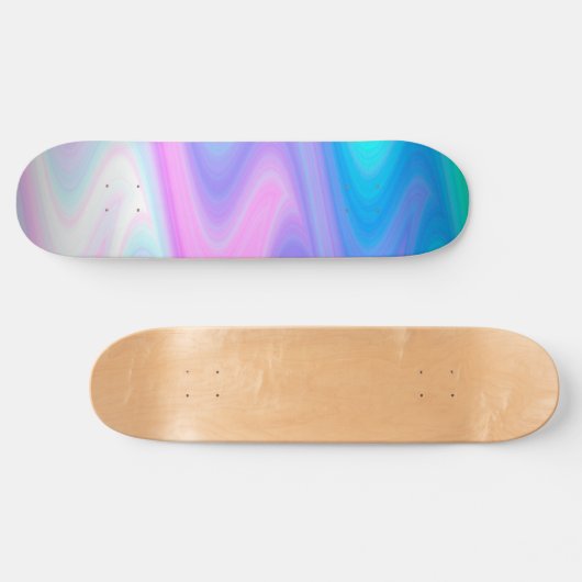Skateboard Vagues Pastel Peacock (Horz)