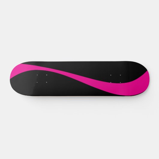 Skateboard Vagues simples 2 en Magenta et noir (Horz)