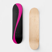 Skateboard Vagues simples 2 en Magenta et noir (Recto)