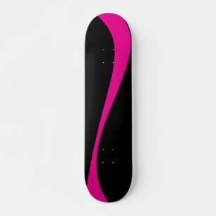 Skateboard Vagues simples 2 en Magenta et noir