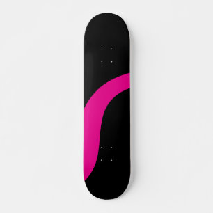 Skateboard Vagues simples 3 en Magenta et noir
