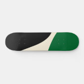 Skateboard Vagues simples 4 en vert, crème et noir (Horz)
