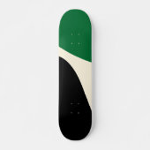 Skateboard Vagues simples 4 en vert, crème et noir (Devant)