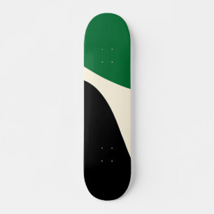 Skateboard Vagues simples 4 en vert, crème et noir