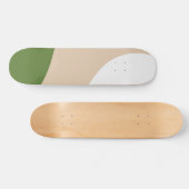 Skateboard Vagues simples - Blanc, Sable et Palm Vert (Horz)