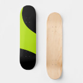 Skateboard Vagues simples en vert citron (Recto)